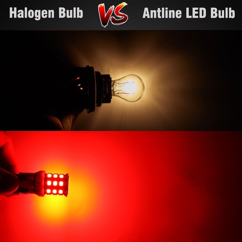 Antline 1157 2057 2357 7528 BAY15D LED Bulbs Brilliant Red, 12-24V Super Bright 800 Lumens Replacement for Tail Brake Lights, Turn Signal Lights, Parking Light (Pack of 4) - Image 3